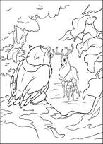 coloriage bambi et son pere dans les bois
